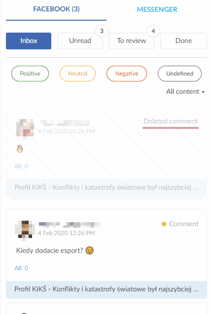 Sotrender Social Inbox — feature preview